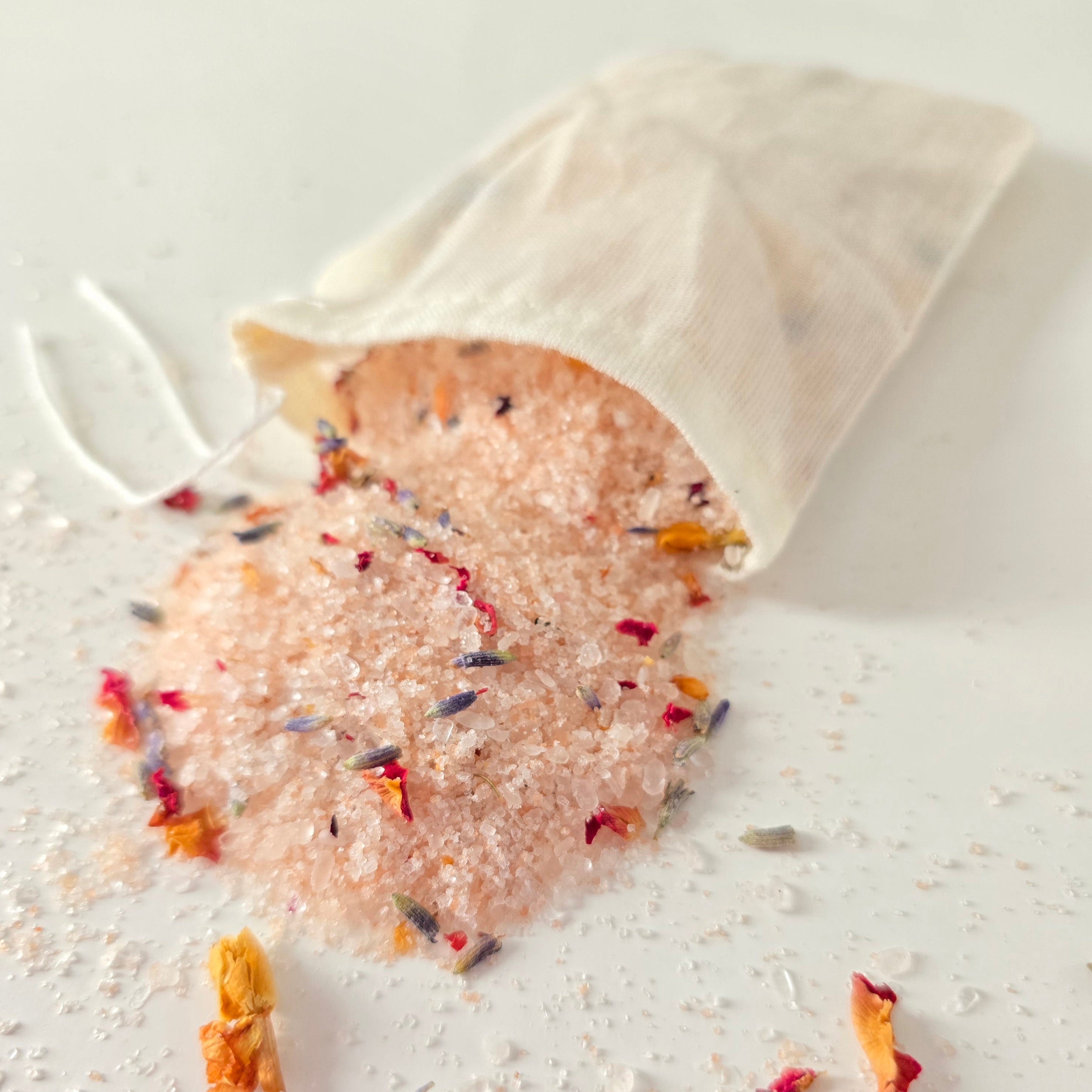 Organic Cotton Bath Bag - Reusable Bath soak bag