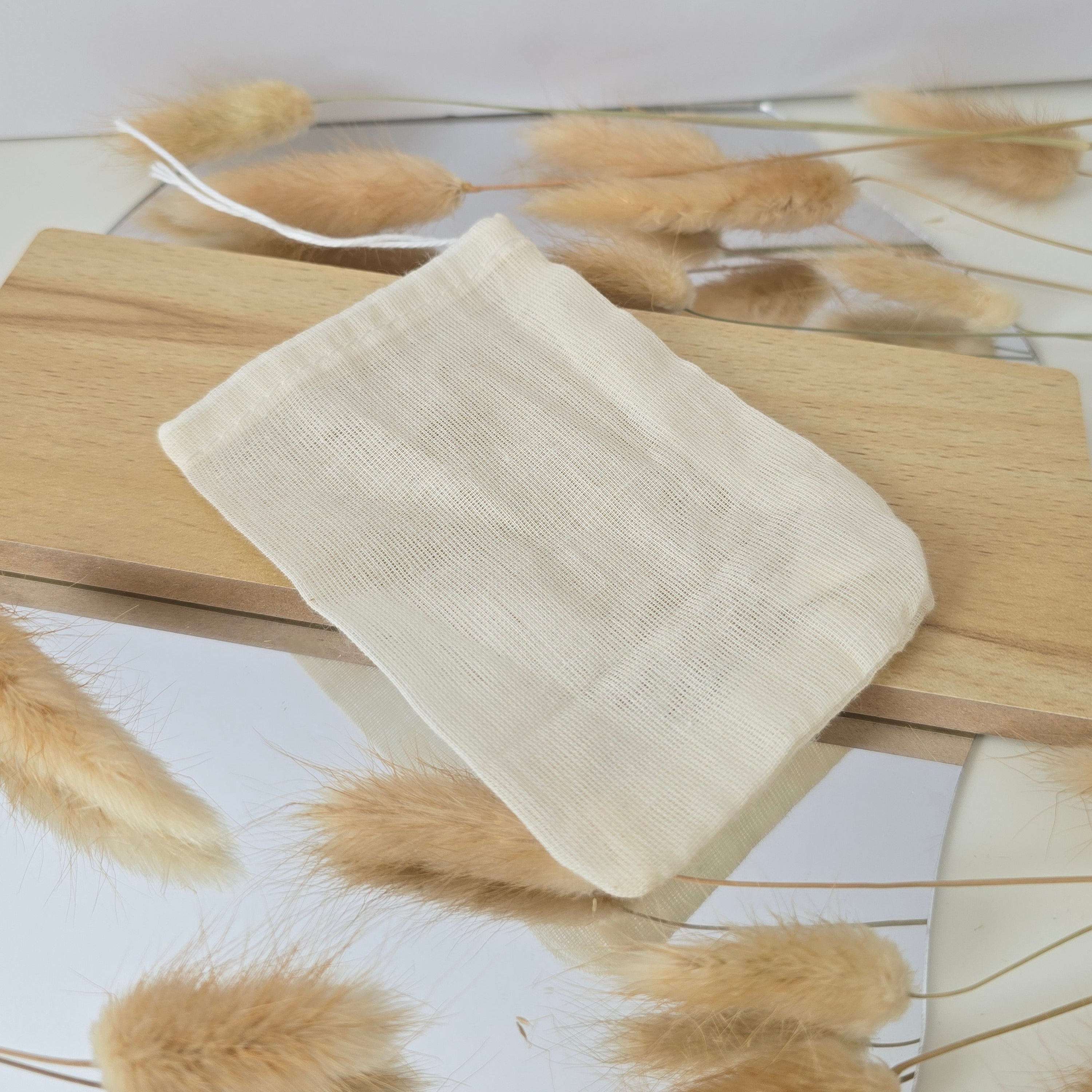 Organic Cotton Bath Bag - Reusable Bath soak bag